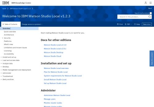 
                            10. Welcome to IBM Watson Studio Local - Docs