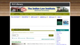 
                            3. Welcome to ILI Library - Indian Law Institute