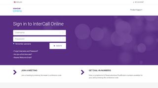 
                            1. Welcome to InterCall Online