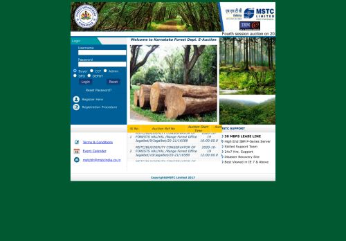 
                            12. Welcome to Karnataka Forest Dept. E-Auction - MSTC E-Commerce