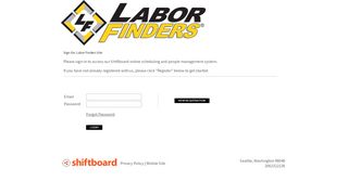 
                            11. Welcome to Labor Finders Shiftboard Login Page