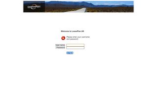 
                            13. Welcome to LeasePlan UK Please enter your username and ...