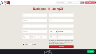 
                            3. Welcome to Lucky31 – Lucky 31