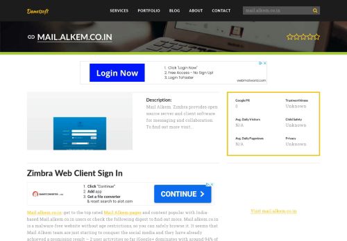 
                            10. Welcome to Mail.alkem.co.in - Zimbra Web Client Sign In