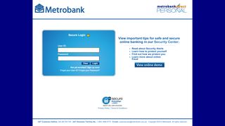 
                            12. Welcome to Metrobankdirect