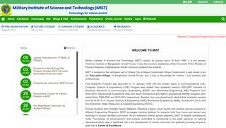 
                            10. WELCOME TO MIST | Military Institute of Science and Technology ...