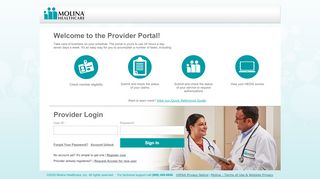 
                            2. Welcome to Molina Healthcare, Inc - ePortal Services