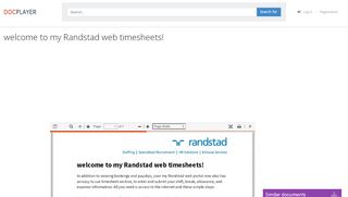 
                            12. welcome to my Randstad web timesheets! - PDF - DocPlayer.net