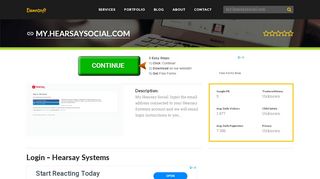 
                            5. Welcome to My.hearsaysocial.com - Hearsay Social - Login