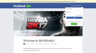 
                            3. Welcome to MyNBA2K17 | Facebook