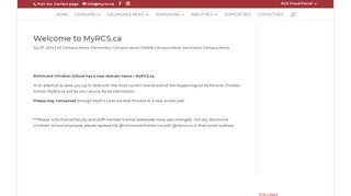 
                            7. Welcome to MyRCS.ca | Richmond Christian School