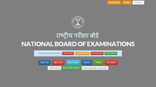 
                            1. Welcome to NATIONAL BOARD OF EXAMINATIONS