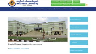 
                            12. Welcome to Official Website of Bharathiar University :: Coimbatore