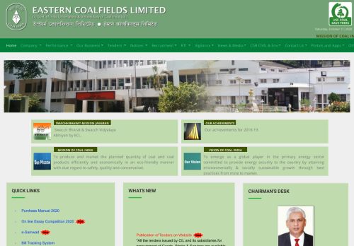 
                            12. Welcome to official website of Eastern Coalfields Limited (ECL)