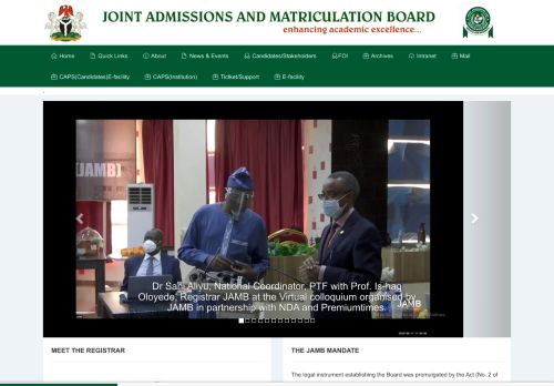 
                            5. Welcome to Official Website of J.A.M.B Nigeria