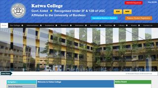 
                            2. Welcome to Official Website of Katwa College