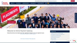 
                            7. Welcome to Online Payment Gateway | Shoolini University
