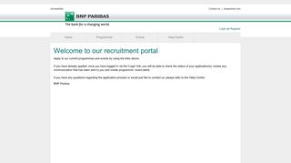 
                            2. Welcome to our recruitment portal - BNP Paribas