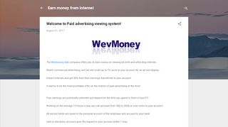 
                            4. Welcome to Paid advertising viewing system! - Earn money from internet