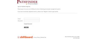 
                            9. Welcome to Pathfinder Village Shiftboard Login Page