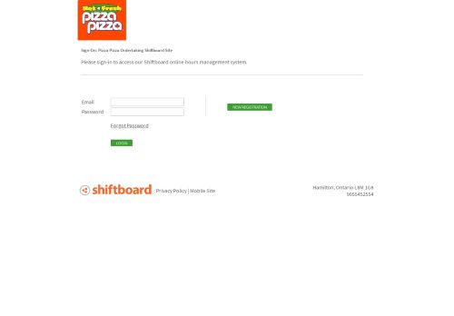 
                            6. Welcome to Pizza Pizza Shiftboard Shiftboard Login Page