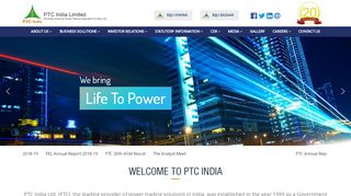 
                            4. Welcome to PTC India Ltd.