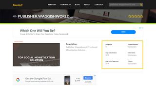 
                            1. Welcome to Publisher.waggishworld.com - Earn Money ...