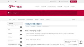 
                            7. Welcome to QServers - Knowledgebase - QServers Web Hosting