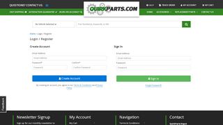 
                            4. Welcome to Quirk Parts Existing Customer Login Page