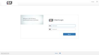 
                            4. Welcome to QX FTP Portal Web Client