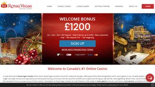 
                            8. Welcome to Royal Vegas Canada online casino get $1,200 Free