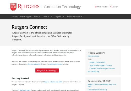 
                            4. Welcome to Rutgers Connect! | Office of Information Technology