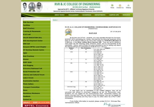 
                            3. Welcome to RVR & JC College of Engg