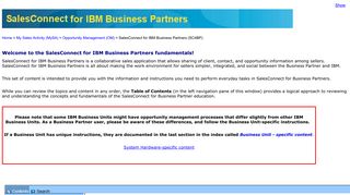 
                            3. Welcome to SalesConnect for IBM Business Partners