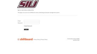 
                            8. Welcome to Saluki Athletics Shiftboard Shiftboard Login Page