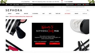 
                            7. Welcome to Sephora Beauty Pass | Sephora UAE