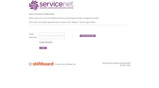 
                            9. Welcome to Servicenet Inc Shiftboard Shiftboard Login Page