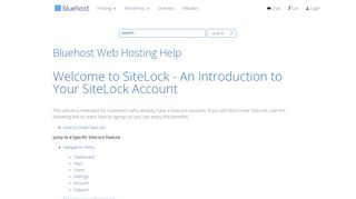 
                            6. Welcome to SiteLock - An Introduction to Your SiteLock Account