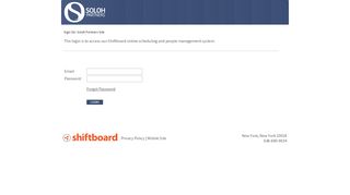 
                            12. Welcome to Soloh Partners Shiftboard Login Page