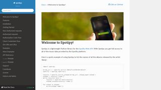 
                            13. Welcome to Spotipy! — spotipy 2.0 documentation