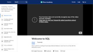 
                            11. Welcome to SQL (video) | SQL basics | Khan Academy