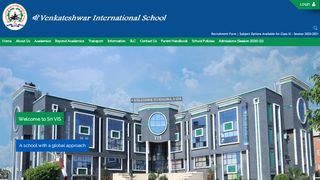 
                            2. WELCOME TO SRI VENKATESHWAR INTERNATIONAL SCHOOL