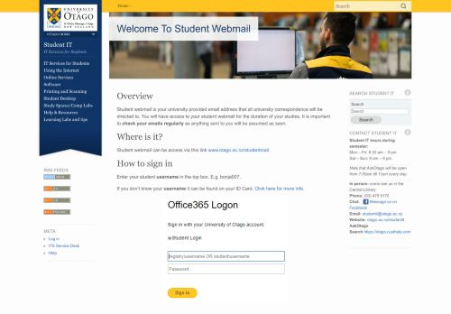 
                            2. Welcome To Student Webmail | Student IT