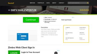 
                            5. Welcome to Swfv-mail.evpost.de - Zimbra Web Client Sign In