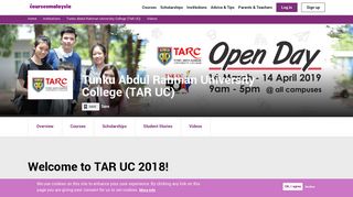 
                            7. Welcome to TAR UC 2018! - coursesmalaysia