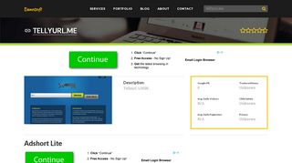 
                            2. Welcome to Tellyurl.me - Adshort Lite