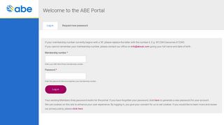 
                            2. Welcome to the ABE Portal | ABE Web Portal