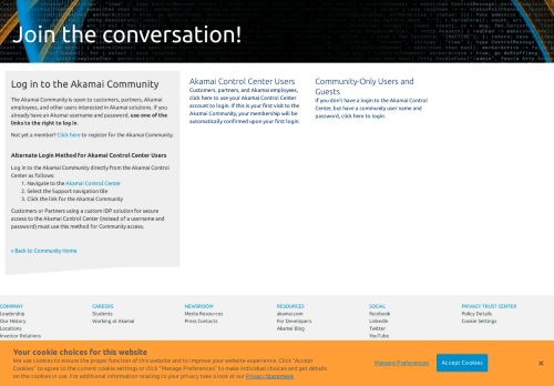 
                            3. Welcome to the Akamai Community!