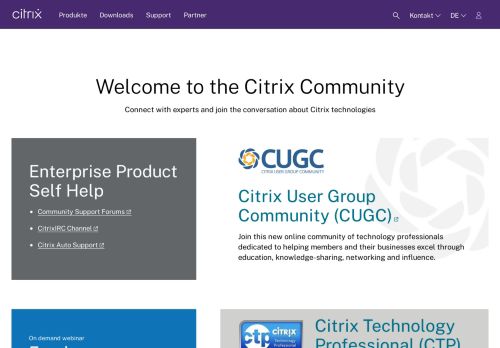 
                            2. Welcome to the Citrix Community - Citrix