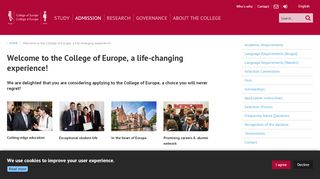 
                            2. Welcome to the College of Europe, a life-changing experience ...